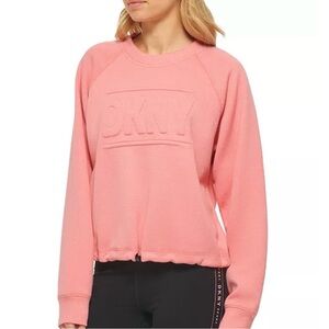 DKNY Sport Women's Drawcord-Hem Logo Fleece Sweatshirt